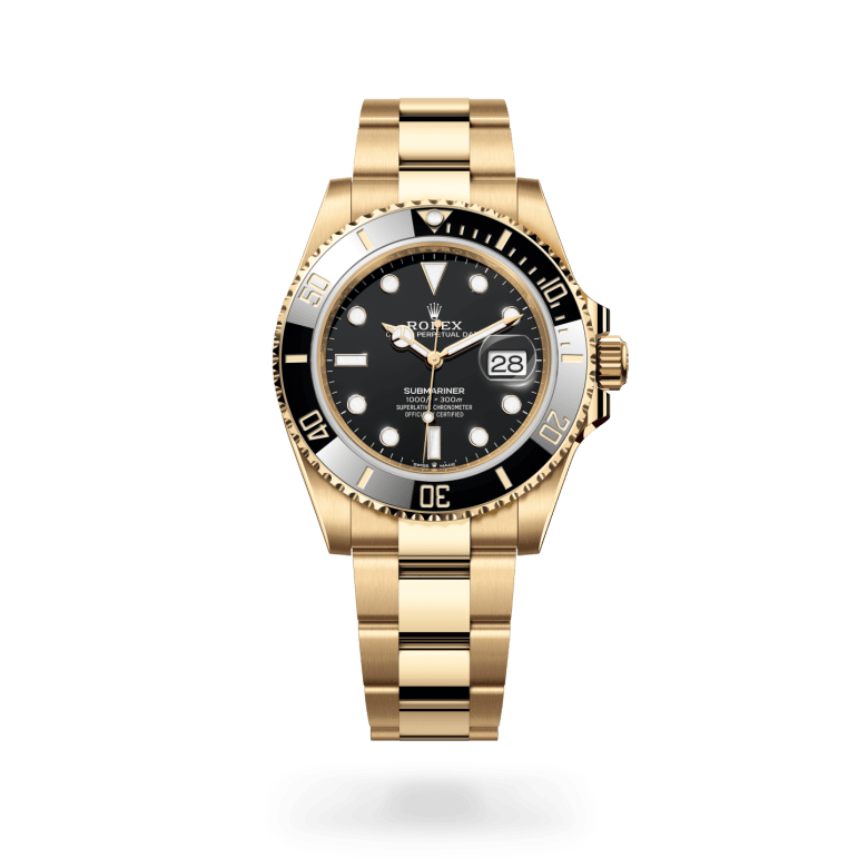 ROLEX ゴールド ナイロンバンド 時計 Rolex Submariner Date 18 kt yellow gold, M126618LN-0002
